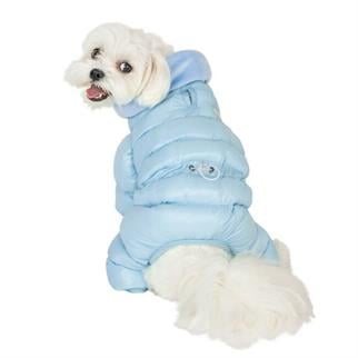 Puppia VELOUR SOFT ALLINONE JUMPER Sky Blue Köpek Tulumu