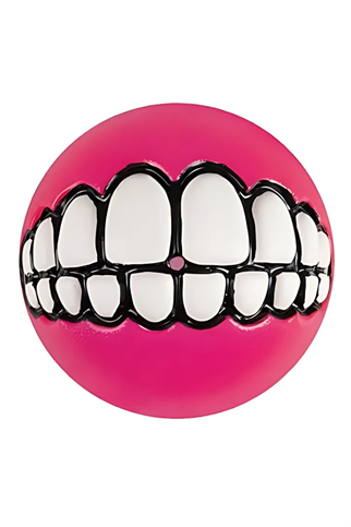 Rogz grinz diş desenli ödül topu pembe