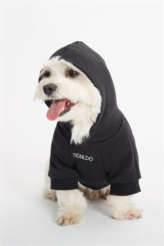 Monido Siyah Köpek Hoodie - 