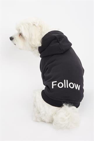 Monido Siyah Köpek Hoodie - 