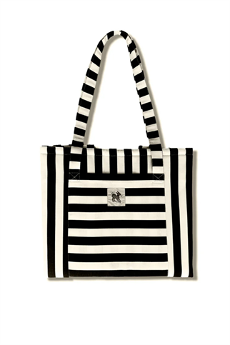 St. Pia Mat-in-a-Bag Çanta + Yer Minderi Black Stripes 