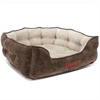 True Love Chenille Kumaşlı Kahverengi Kedi-Köpek Yatağı