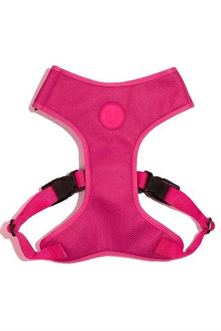 Zee.Dog Pink Led Ayarlanabilir Air Mesh Köpek Göğüs Tasması