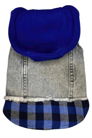 ZiggyDog Mavi Kot Köpek Ceketi