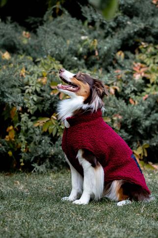 Zippered Sherpa Vest | Burgundy