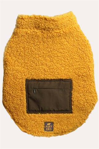 Zippered Sherpa Vest | Golden Mustard