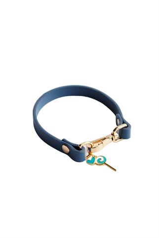Zoe Pet Atelier Charm Neck Collar - Navy Blue