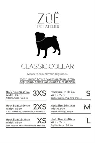 Zoe Pet Atelier Classic Boyun Tasması - Bordo