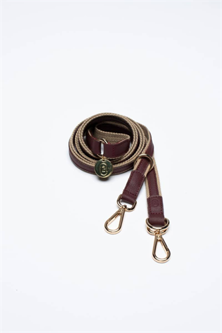 Zoe Pet Atelier Cotton&Leather Multi Leash Gezdirme Tasması Bordo 
