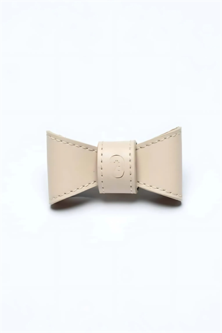 Zoe Pet Atelier Deri Papyon - Bej 