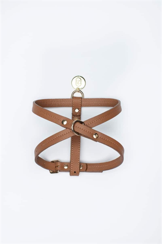 Zoe Pet Atelier Soft Touch Cross Göğüs Tasması Kahverengi 