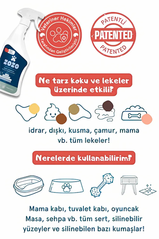 Zozo koku giderici yüzey temizleyici sprey 750ml