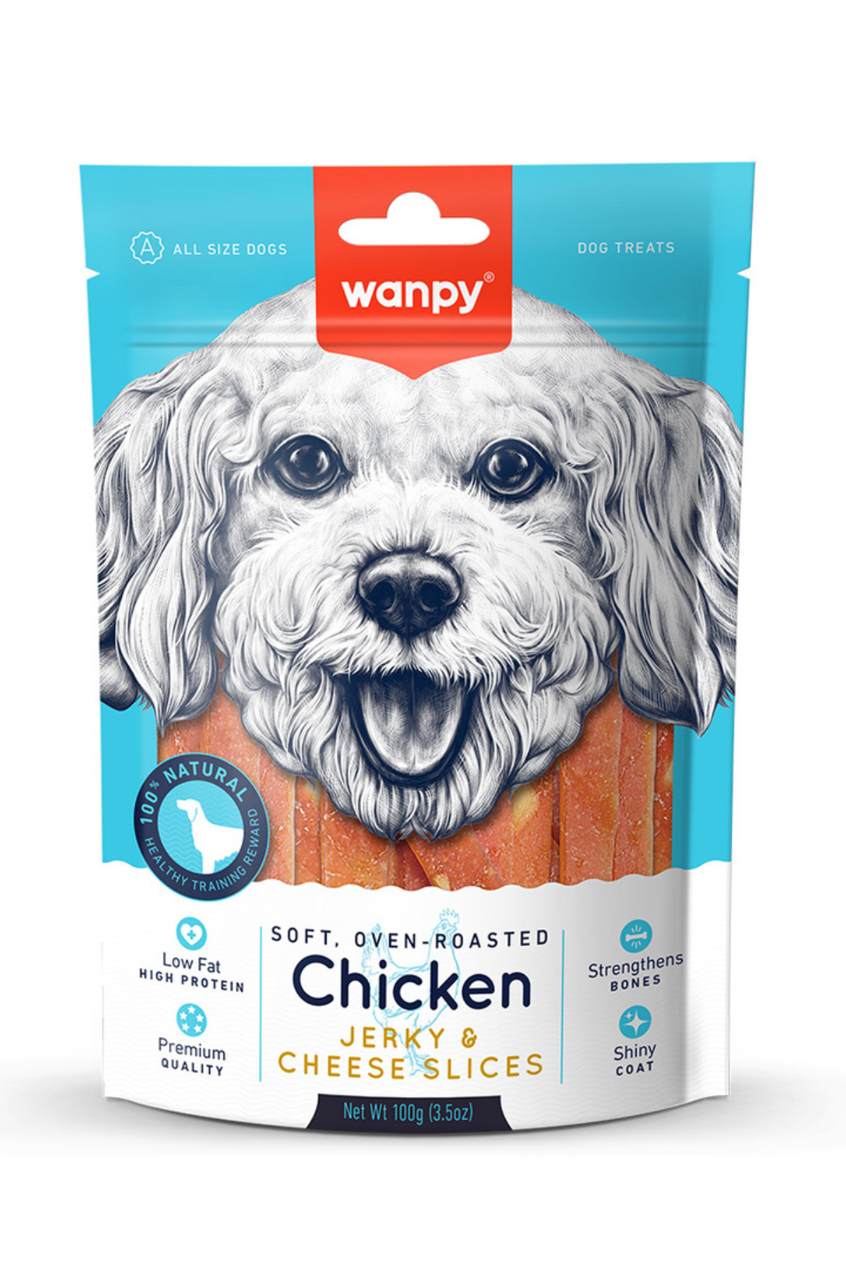 Wanpy Chicken Jerky&Cheese Slices