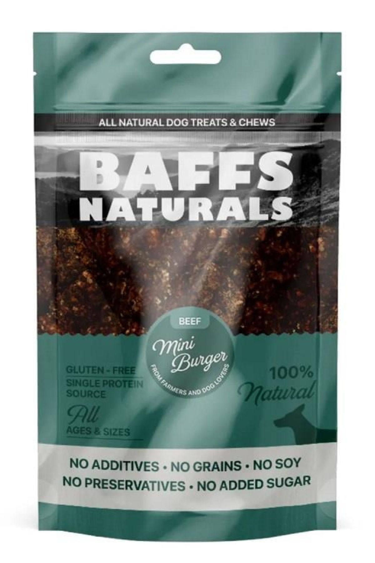 Baffs Naturals %100 Doğal Çiğnemelik Köpek Ödülü Dana Mini Burger