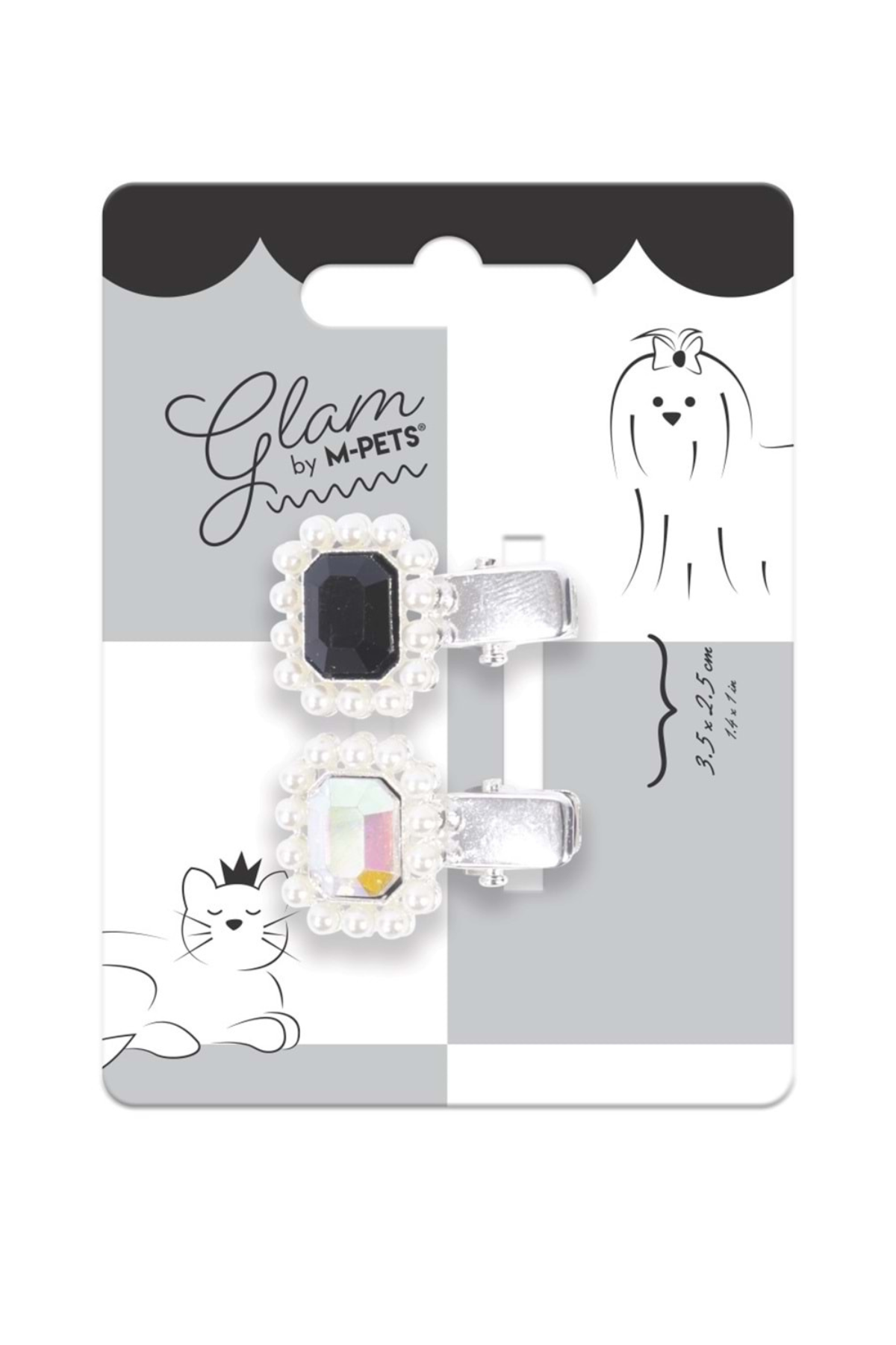 M-PETS GLAM KÖPEKLER İÇİN AKSESUAR TOKA BLACK/SİLVER