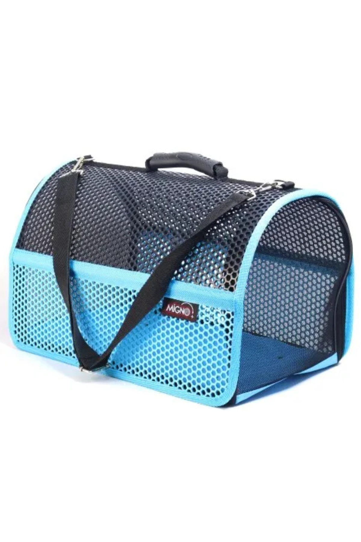 Migno Flybag Voyager Fileli Model Kedi Köpek Taşıma Çantaları - Turkuaz-Siyah