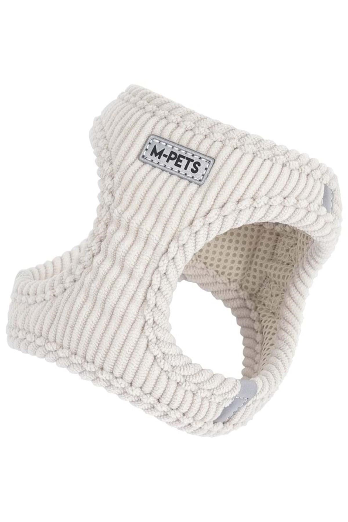 M-Pets Velvet Köpek Göğüs Tasması Bej