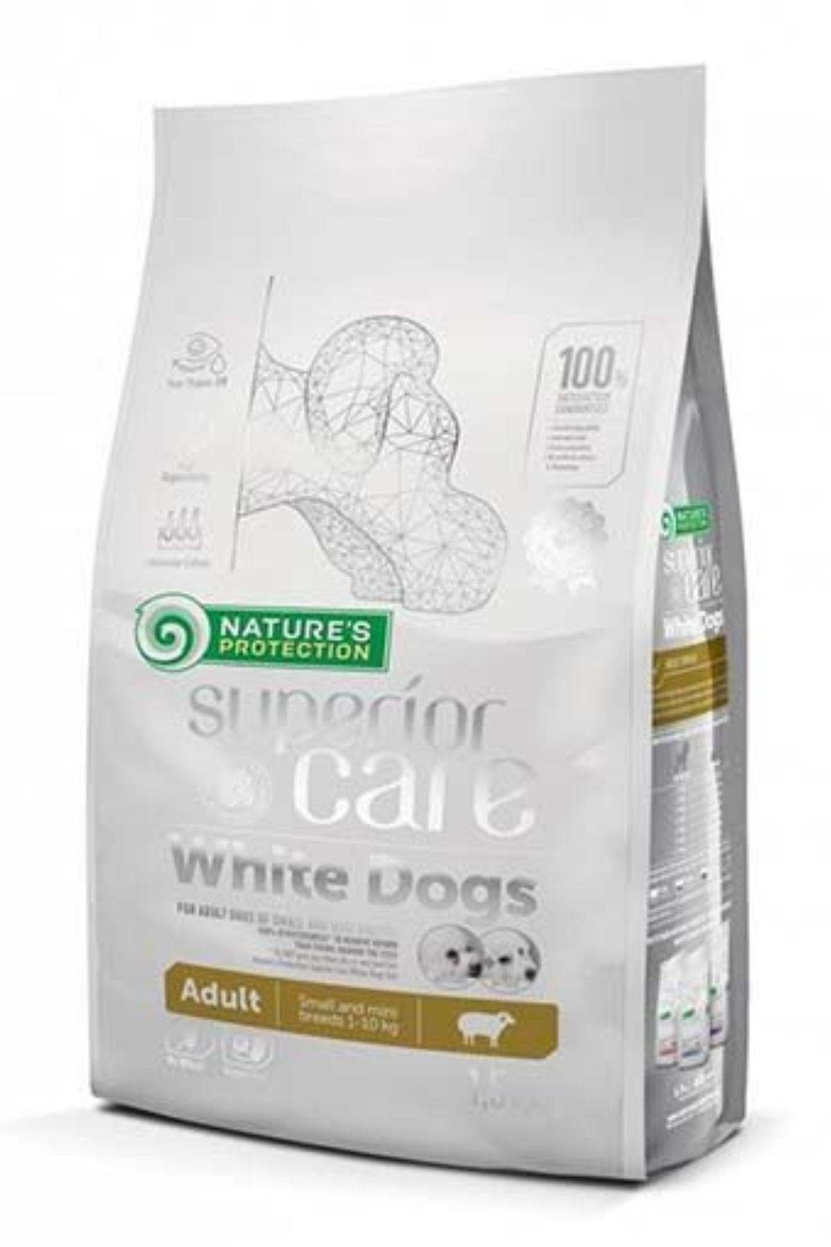 Nature's Protection Superior Care Beyaz Tüylü Köpekler İçin Kuzulu Küçük Irk Köpek Maması 1.5 kg