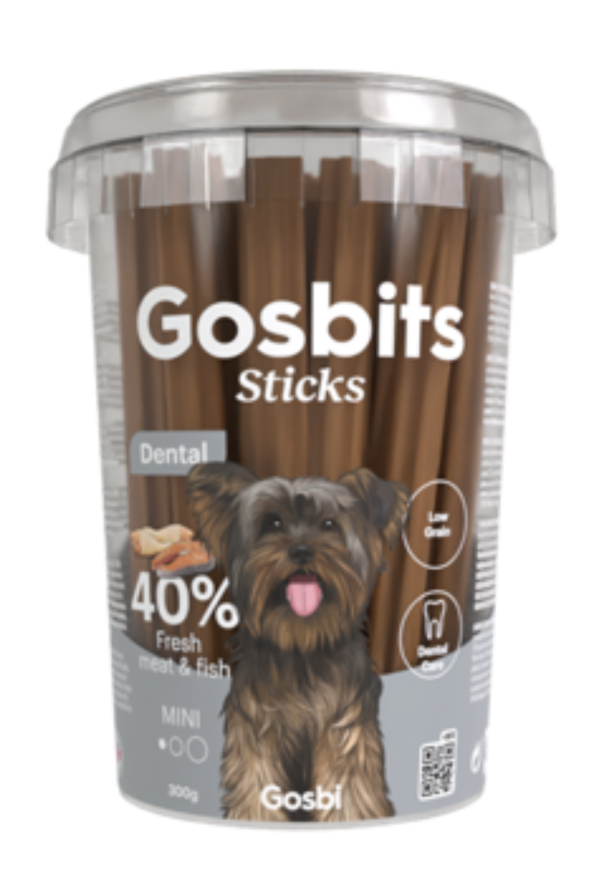 Gosbi gosbits 40% Somon ve Tavuklu Dental Sticks Köpek Ödülü 300g