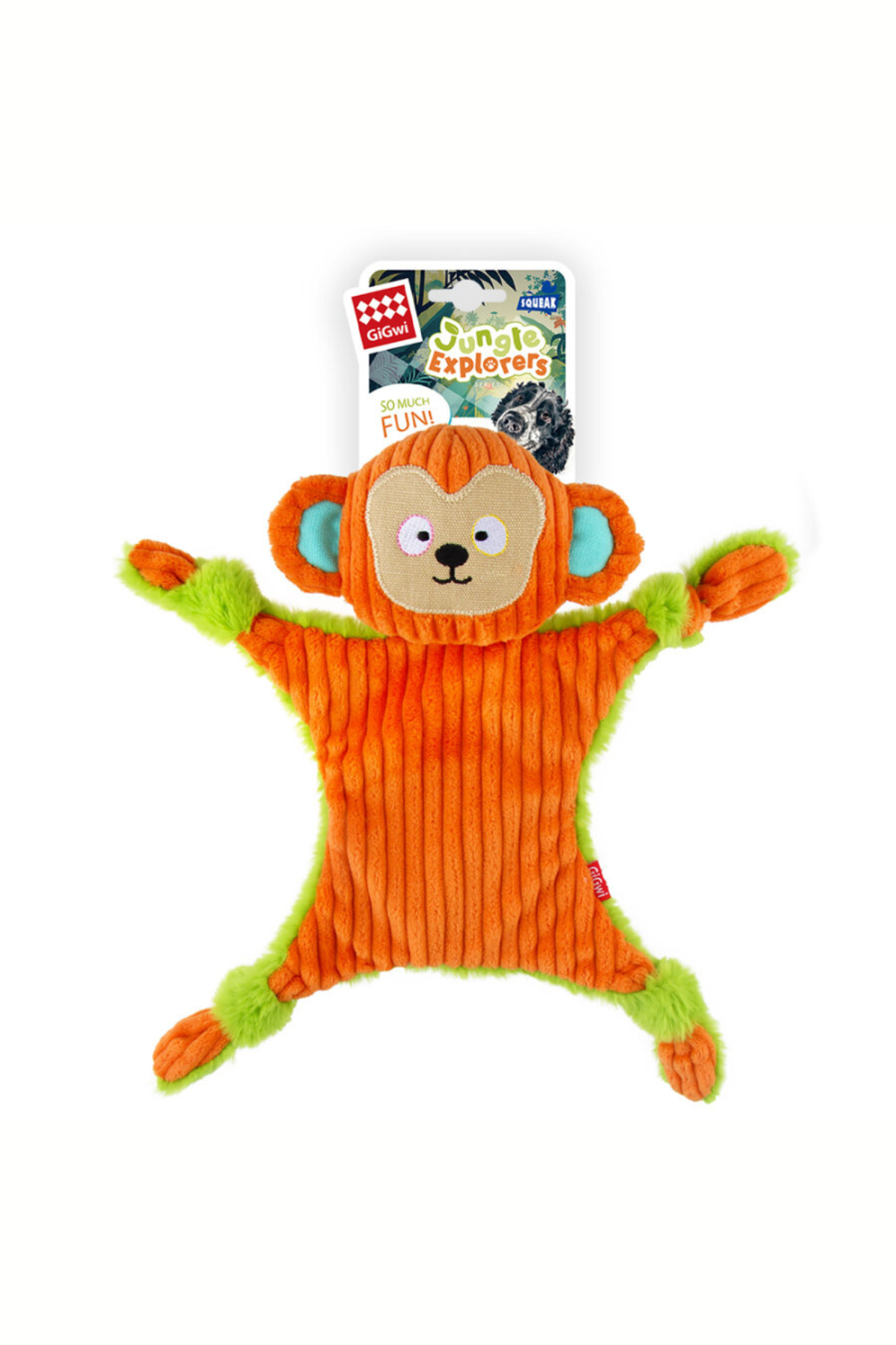 GiGwi Orman Kaşifi Maymun – Sesli Köpek Oyuncağı