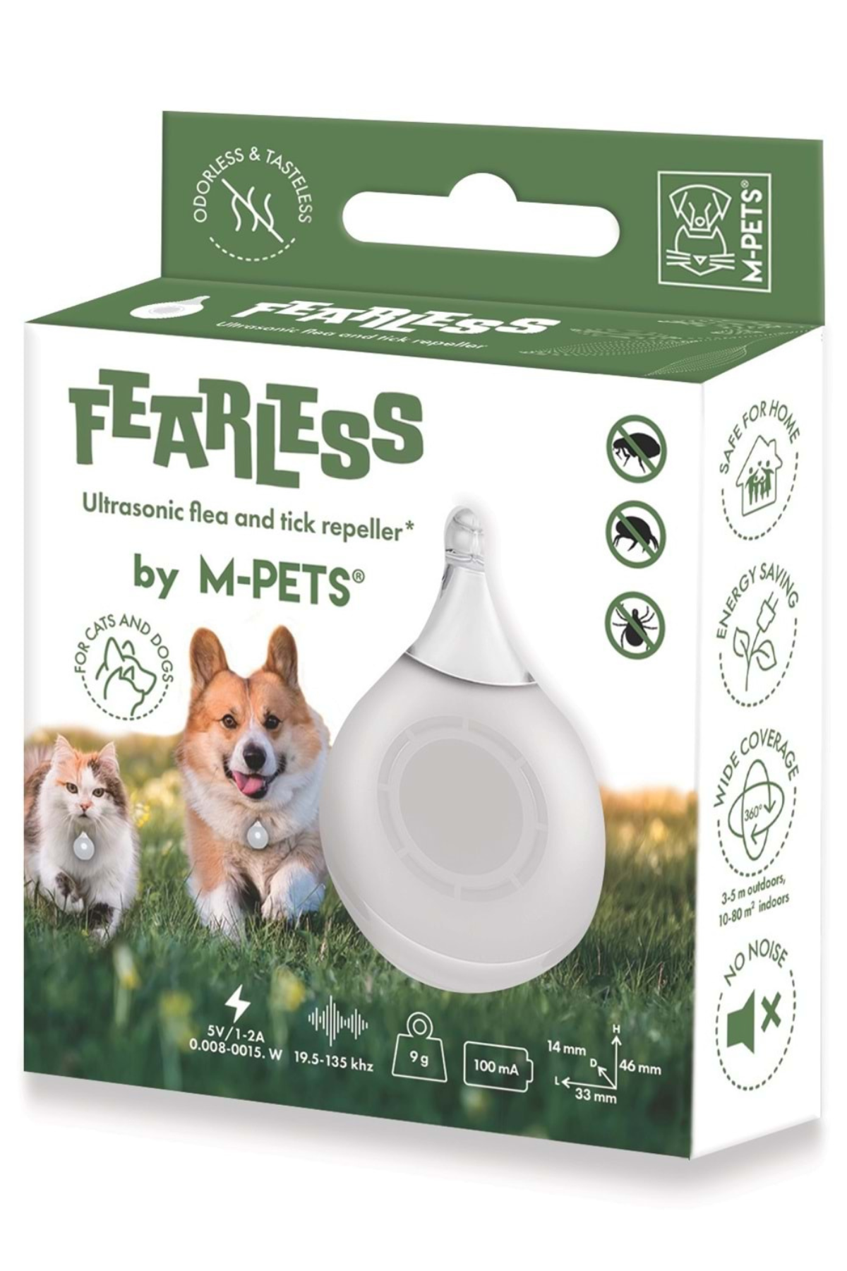 M-Pets Fearless Ultrasonic Pire ve Kene Kovucu Beyaz