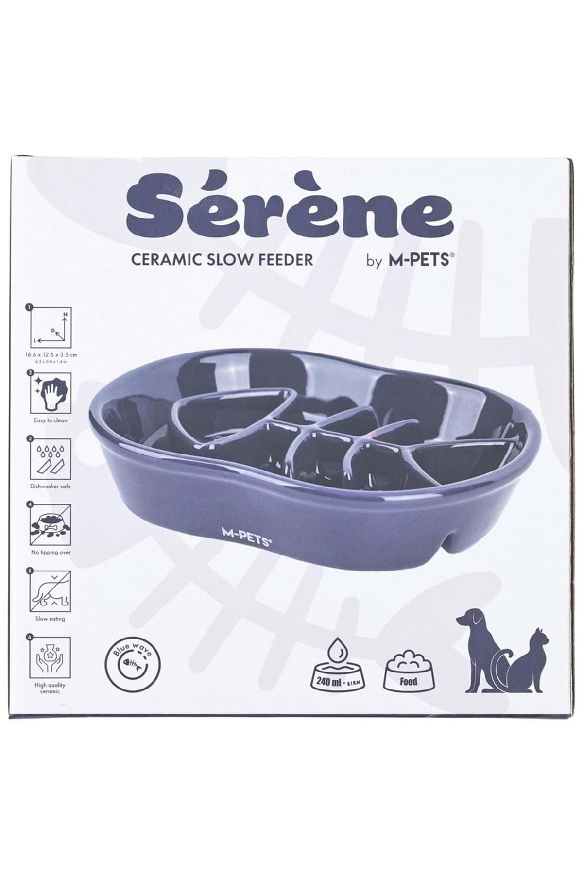 M-Pets Serene Fish Köpek Mama Kabı Lacivert