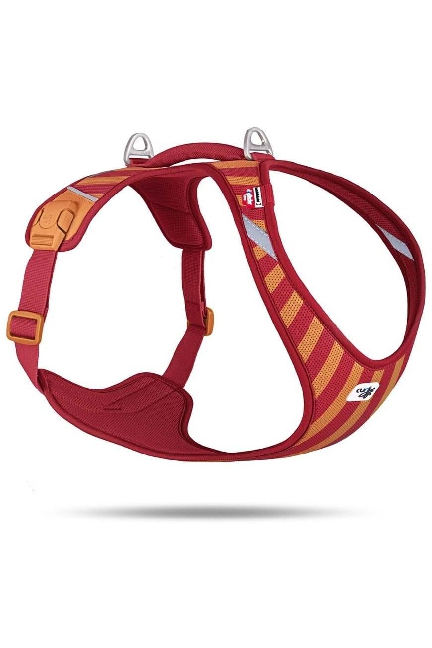 Curli Belka Köpek Göğüs Tasması Air-Mesh Stripes Red