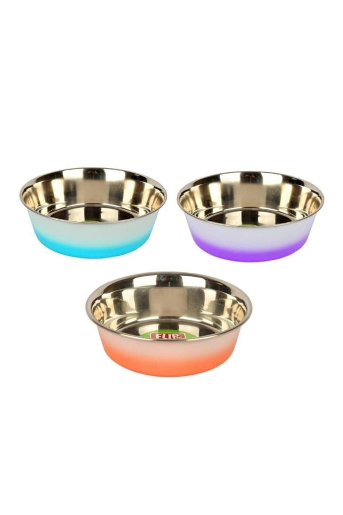 Flip Pet Çift Renkli Çelik Mama Kabı 11 cm