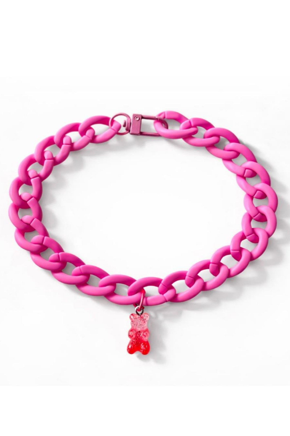 Lolidogs Köpek Kolyesi Jelly Bear Fuschia