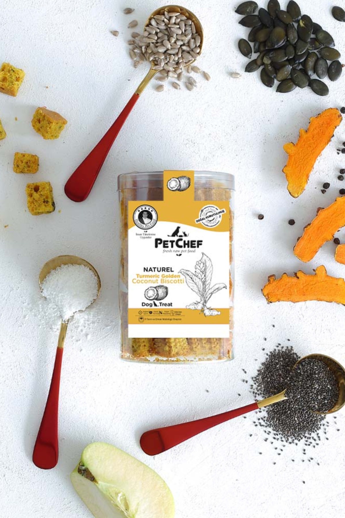 PetChef Zerdeçal&Coconut Köpek Biscotti