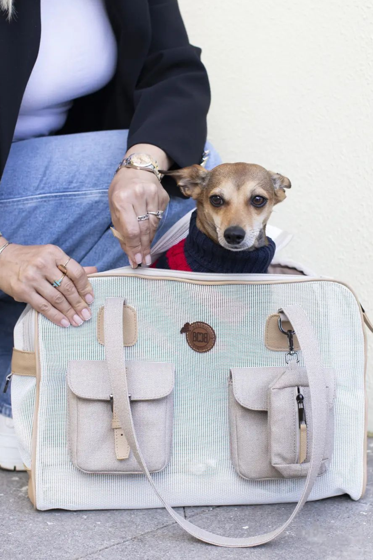 Zoe Pet Atelier City Carrier Beige Taşıma Çantası 