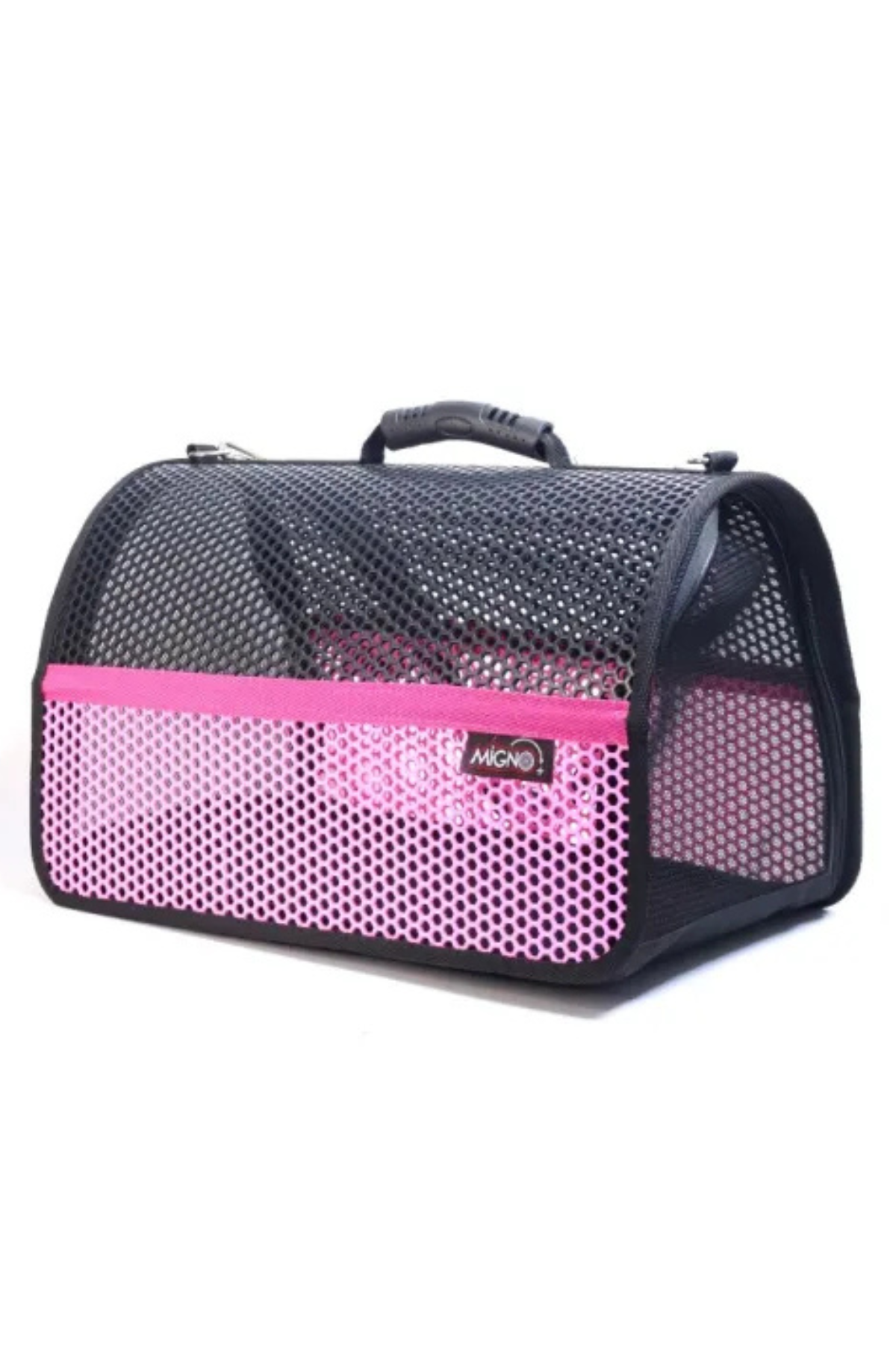 Migno Flybag Voyager Fileli Model Kedi Köpek Taşıma Çantaları - Pembe-Siyah