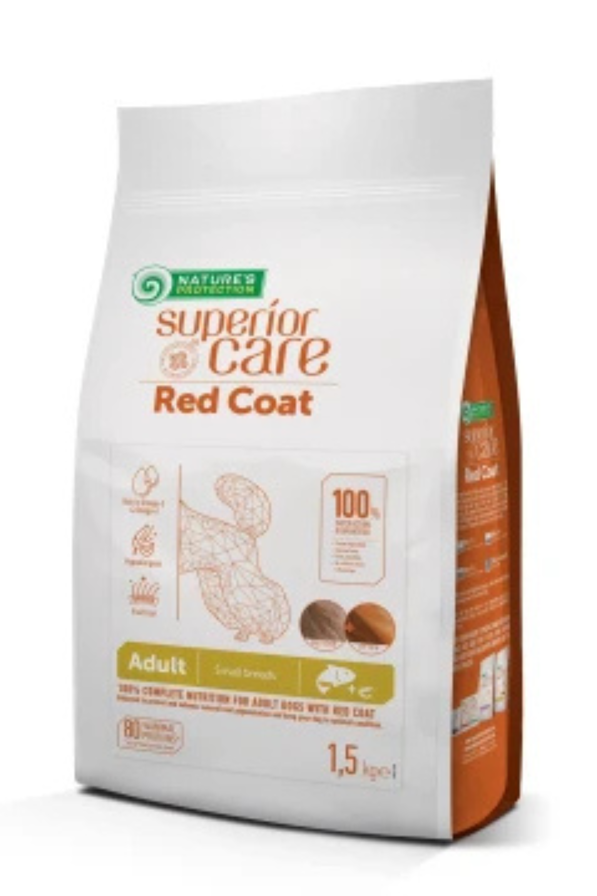 Nature's Protection Superior Care Kızıl/Kahverengi Köpekler İçin Somonlu Tahılsız  Küçük Irk  Köpek maması 1.5 kg 