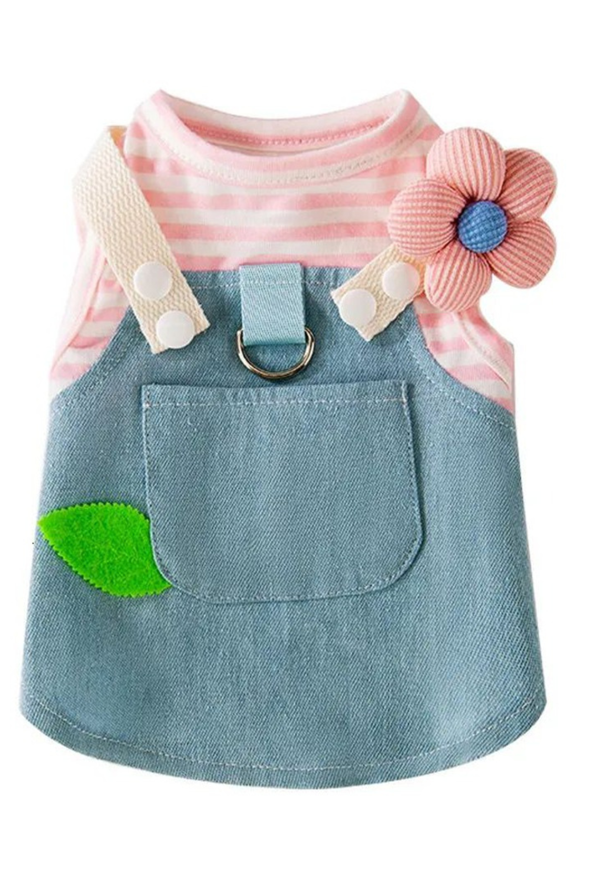 DolcePets Flower Tasmalı Kot Elbise