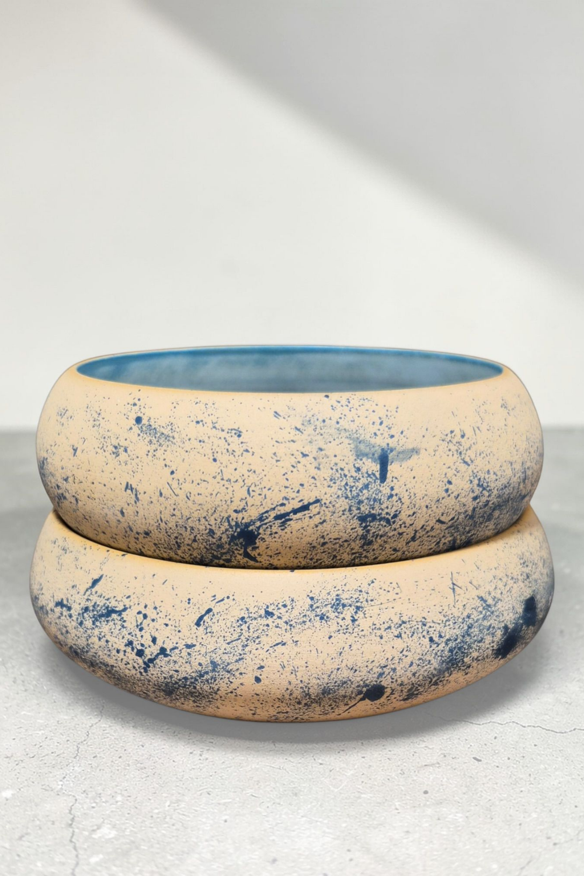 Feza Seramik Köpek Mama Kasesi Set 2'li-Mavi