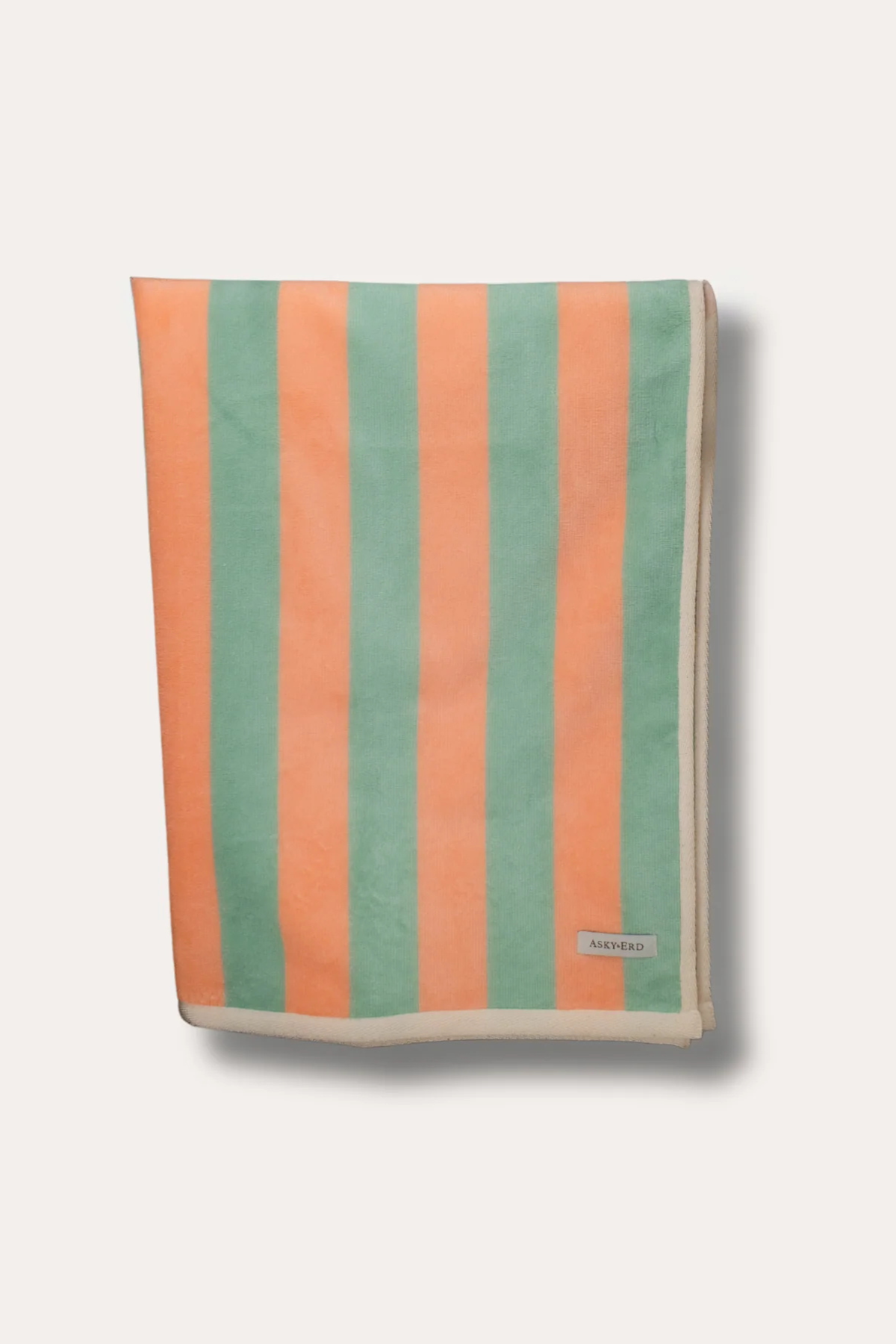 Asky&Erd AskyxHuman Soft Rituals Large Havlu Köpek Severler Seafoam & Salmon Stripe