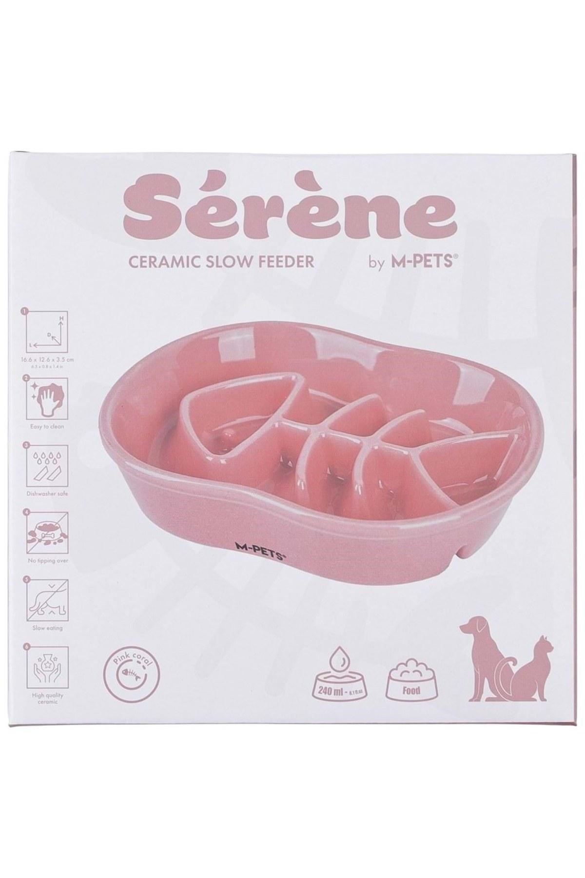 M-Pets Serene Fish Köpek Mama Kabı Pembe