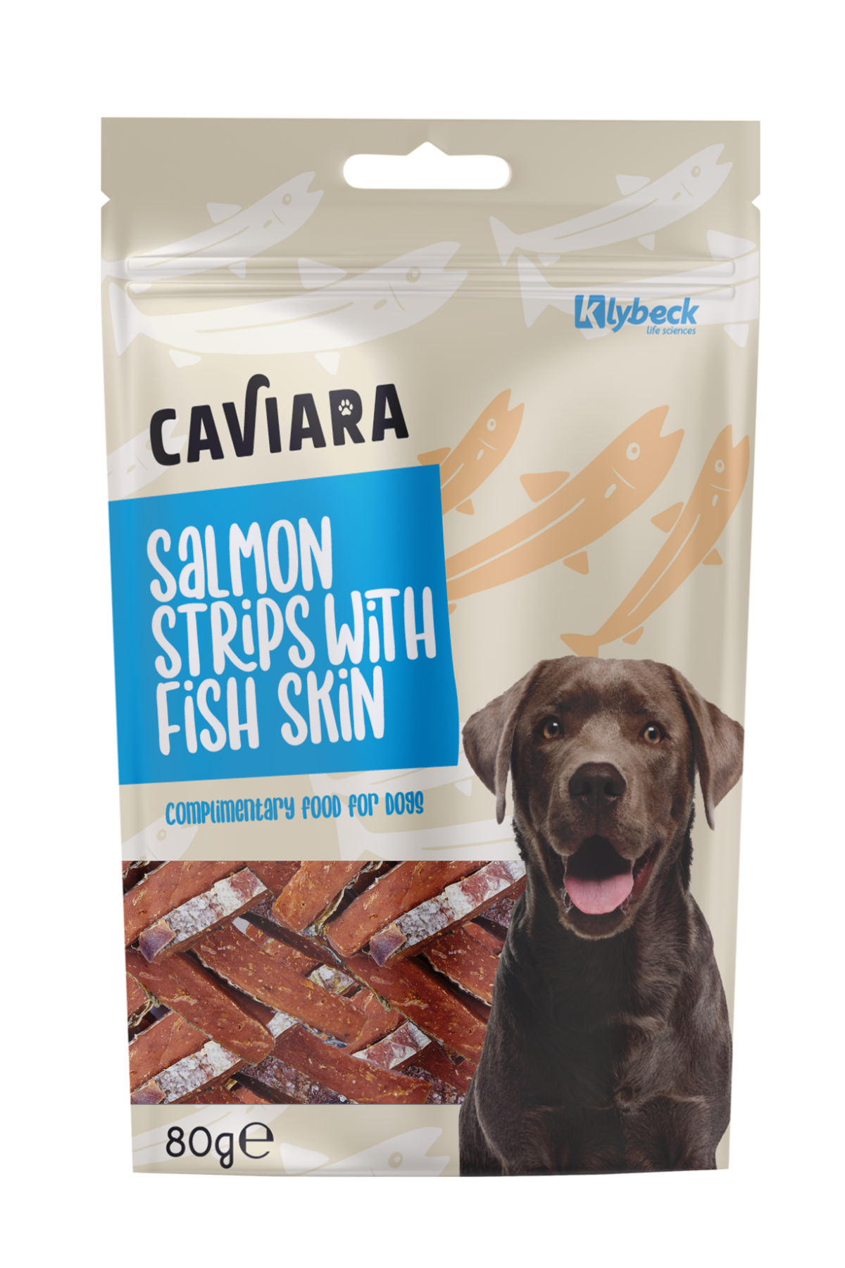 Caviara Kurutulmuş Somonlu Lokma 80 Gr Köpek Ödül Maması