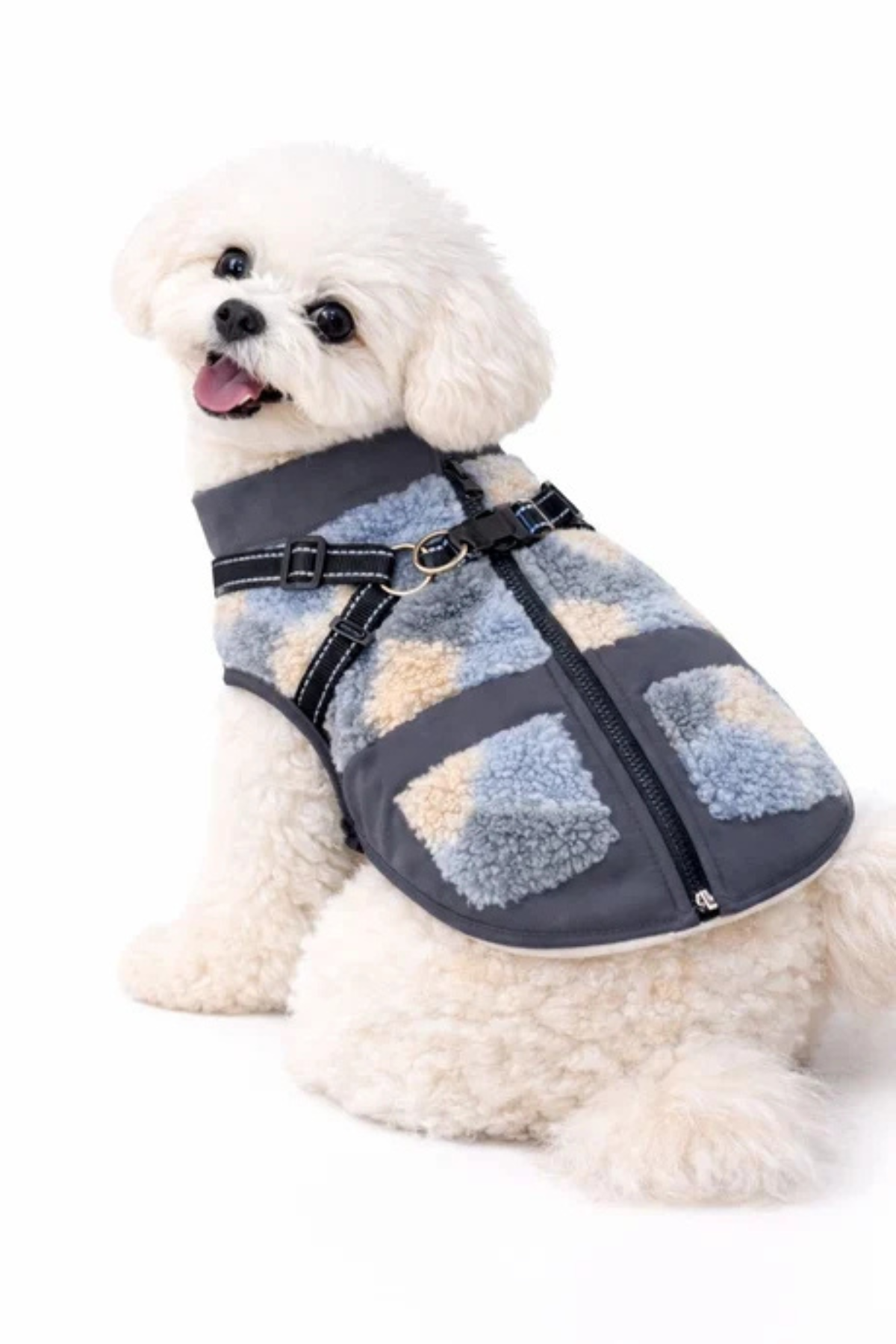 Dolcepets Tasmalı Polar Köpek Ceket Lacivert