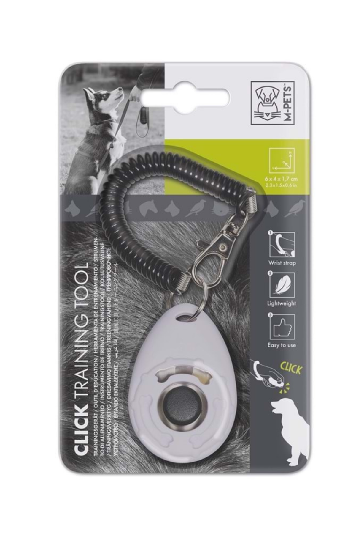 M-PETS Training Clicker Köpek Eğitim Aparatı White/Black