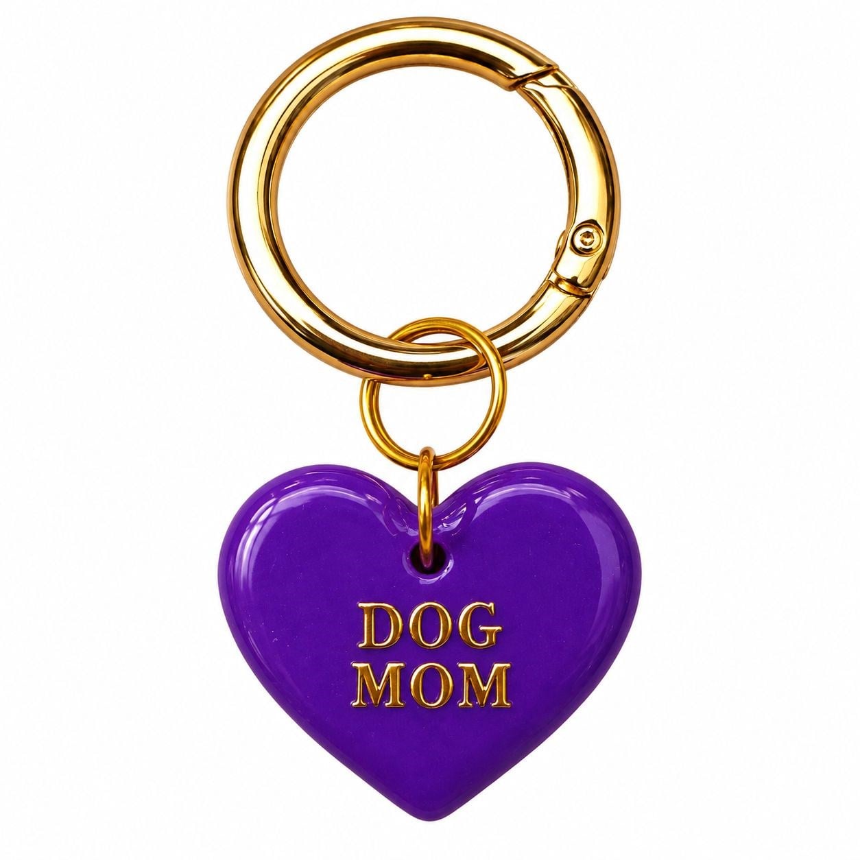  Dog Mom Charm Anahtarlık Mor
