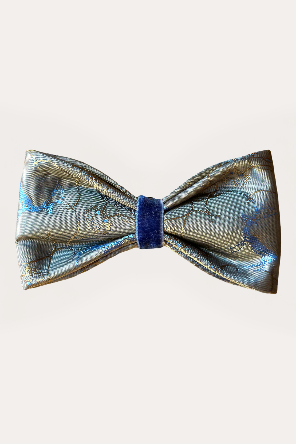 Blue Satin Bow Tie Deers