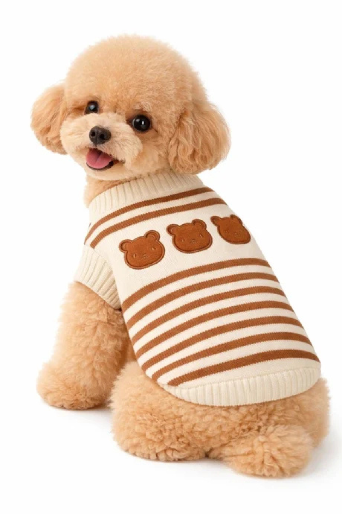 Dolcepets Ayıcık Desenli Köpek Kazak Kahverengi