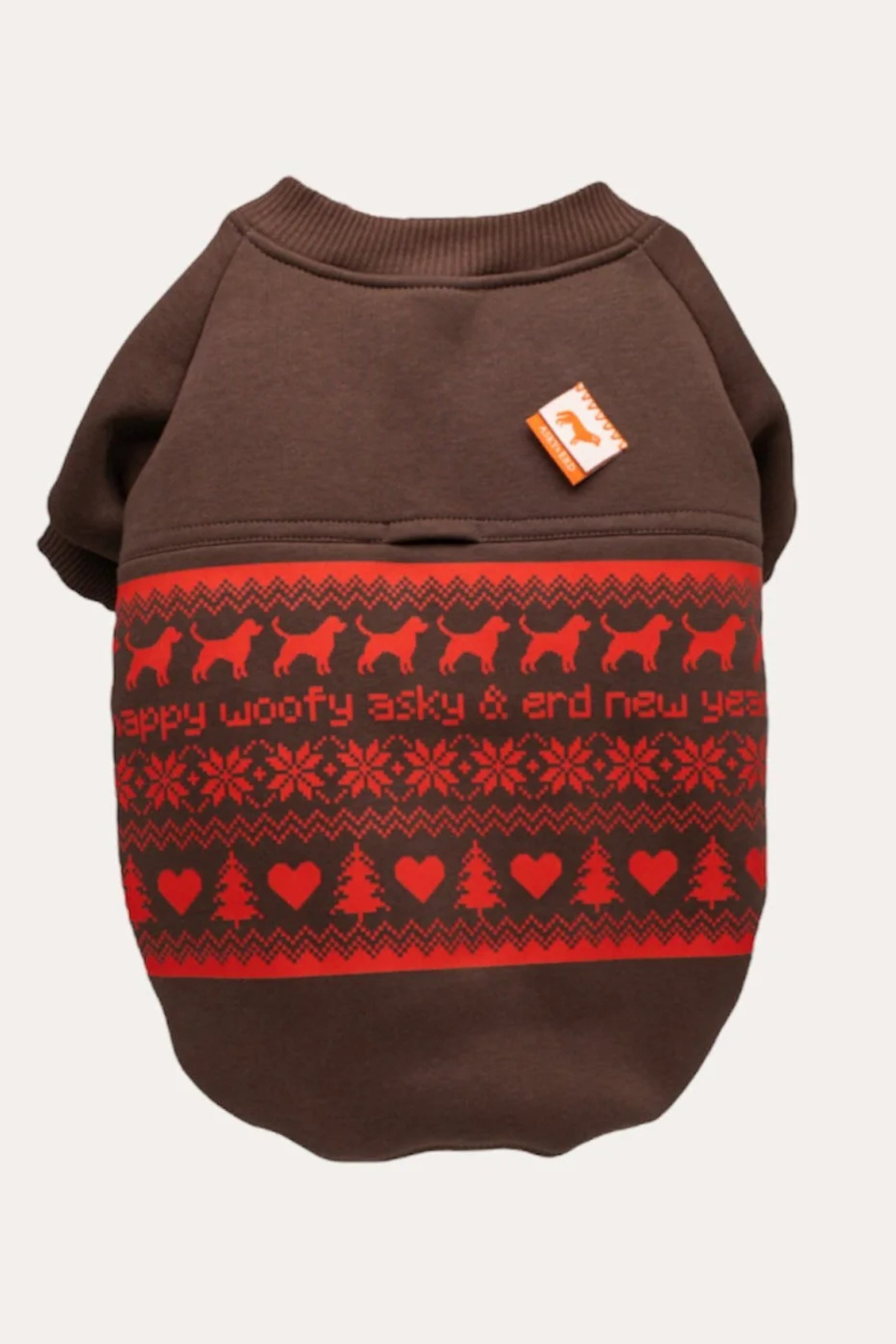 Asky and Erd Woofmas | Chestnut Classic Köpek Sweatshirt