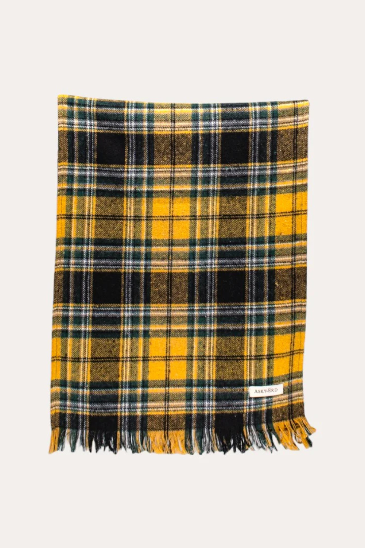Asky&Erd AskyxHuman Golden Plaid Scarf