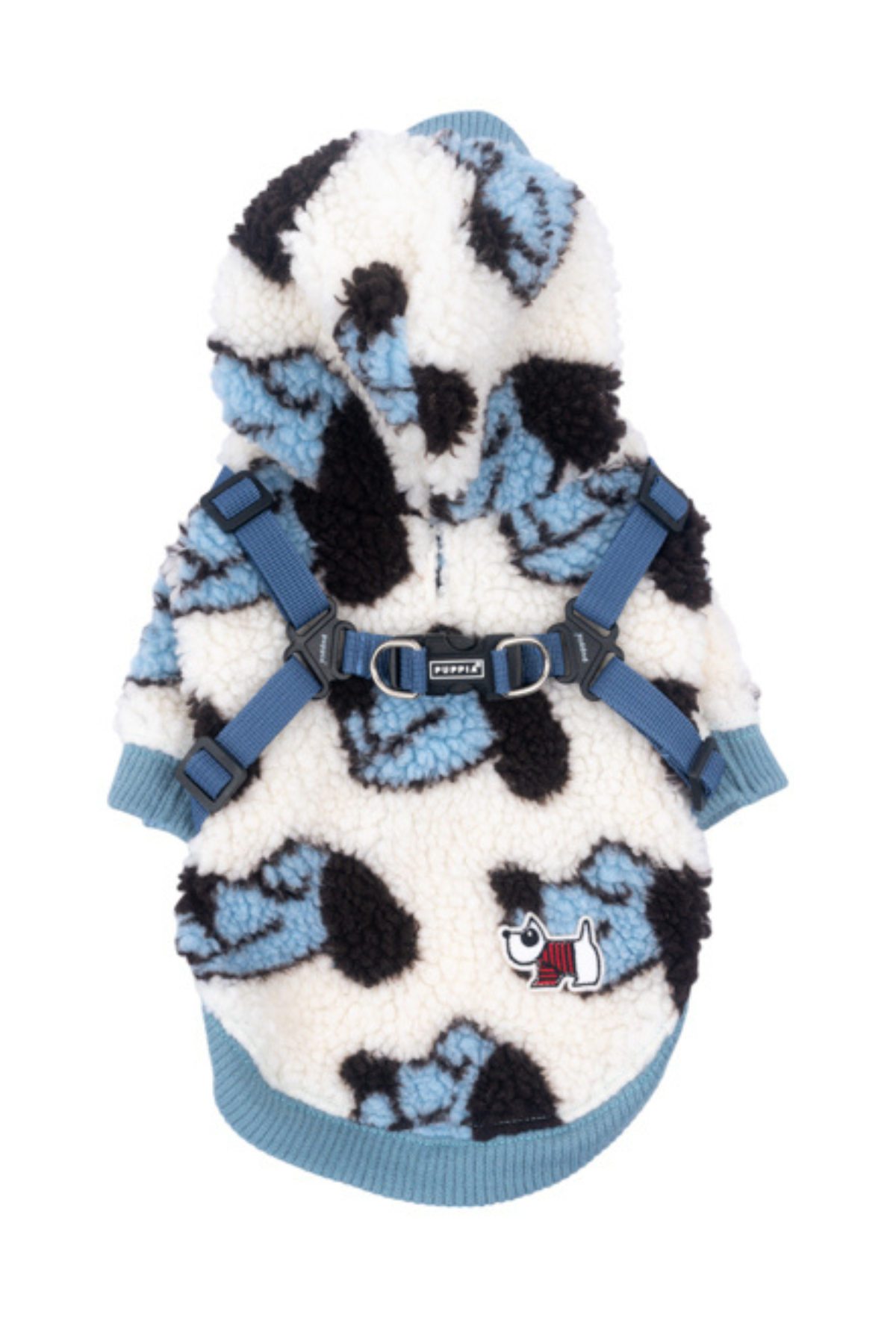 Puppia New York Max Polar Kapüşonlu Kazak - Mavi