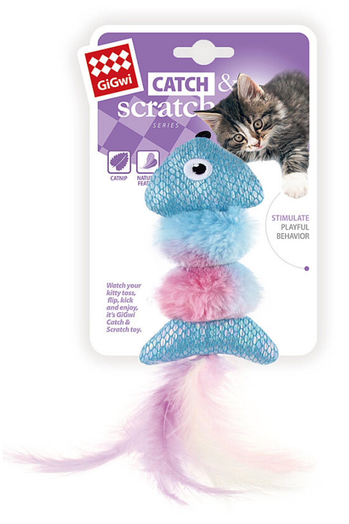Gigwi Catch&Scratch Balık Kedi Oyuncağı