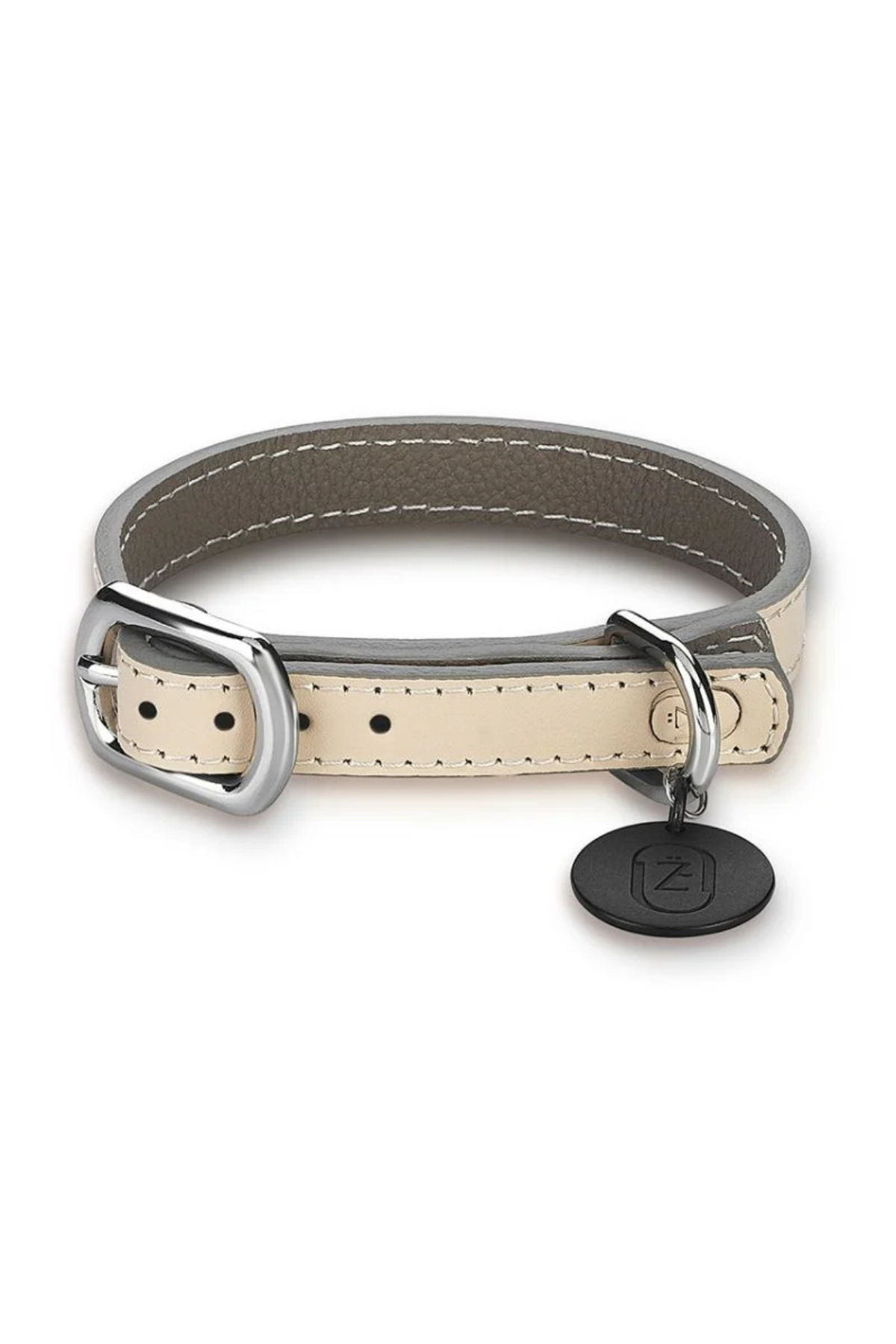Zoe Pet Atelier Boyun Tasması - Bej / Gri