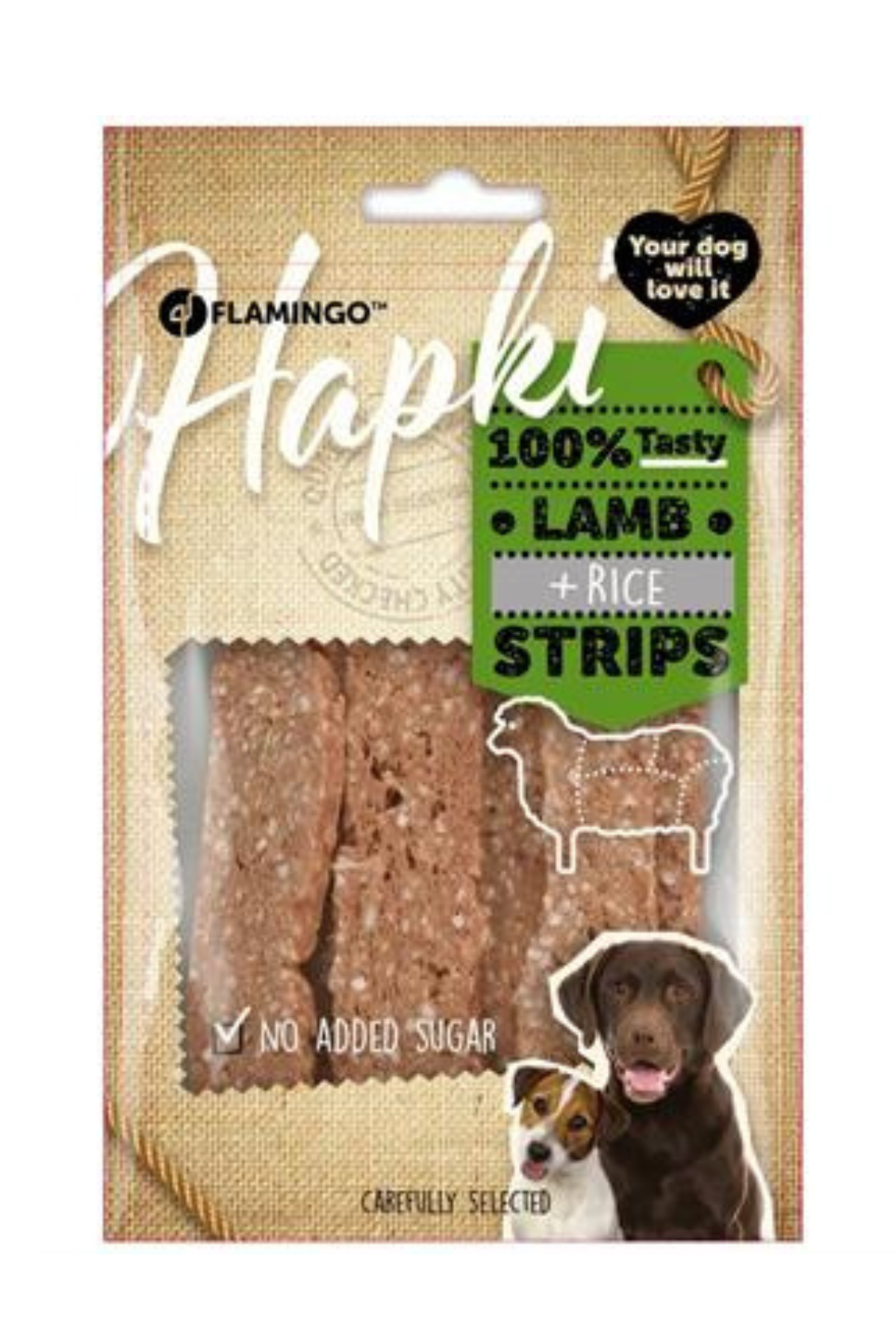 Flamingo Lamb Rice Strips Kuzu ve Pirinçli Köpek Ödülü 85gr