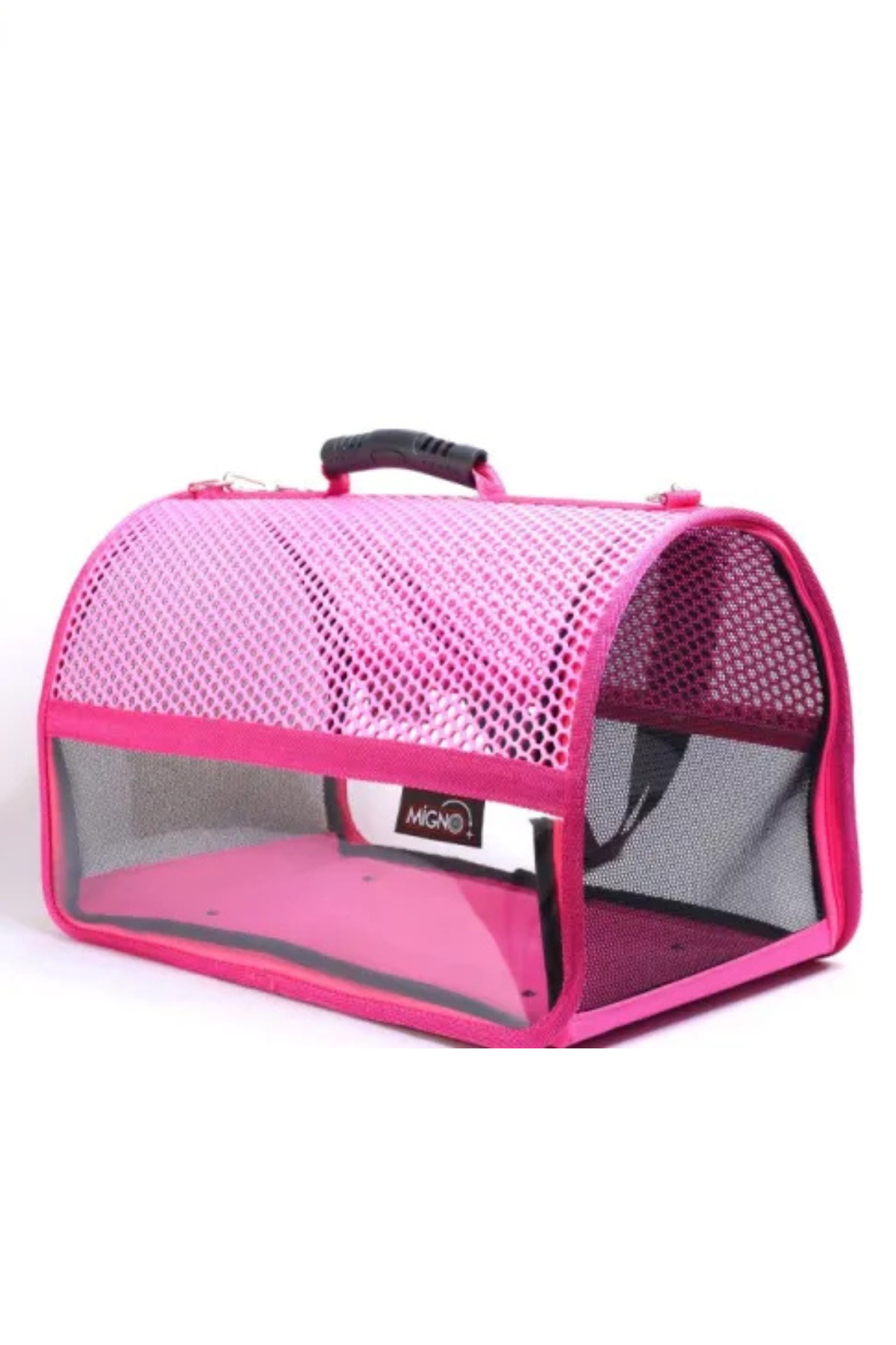 Migno Flybag Voyager Fileli-Şeffaf Model Kedi Köpek Taşıma Çantaları - Pembe